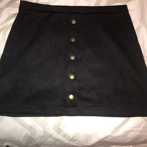 Black & taupe suede skirts
